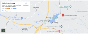 Hypnotherapy Derbyshire Map